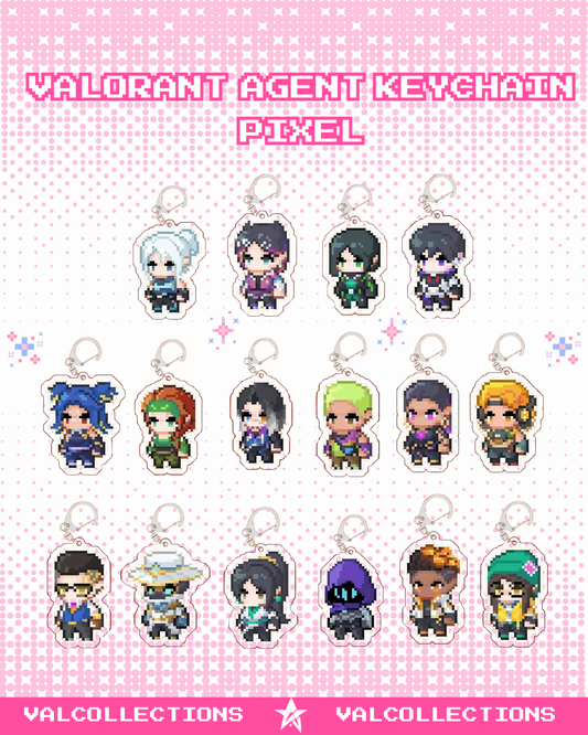 Valorant Agent pixel agent keychain