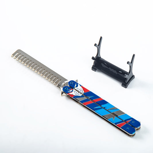 UPGRADED Yoru Butterfly Knife - 25cm Metal Valorant Trainer (Dull)