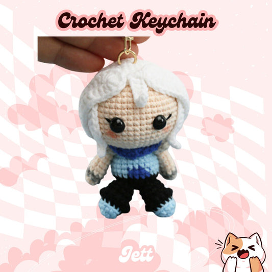 Crochet Keychain Valorant Agents / Sage crochet / Jett Crochet / Cypher Crochet / Killjoy Crochet