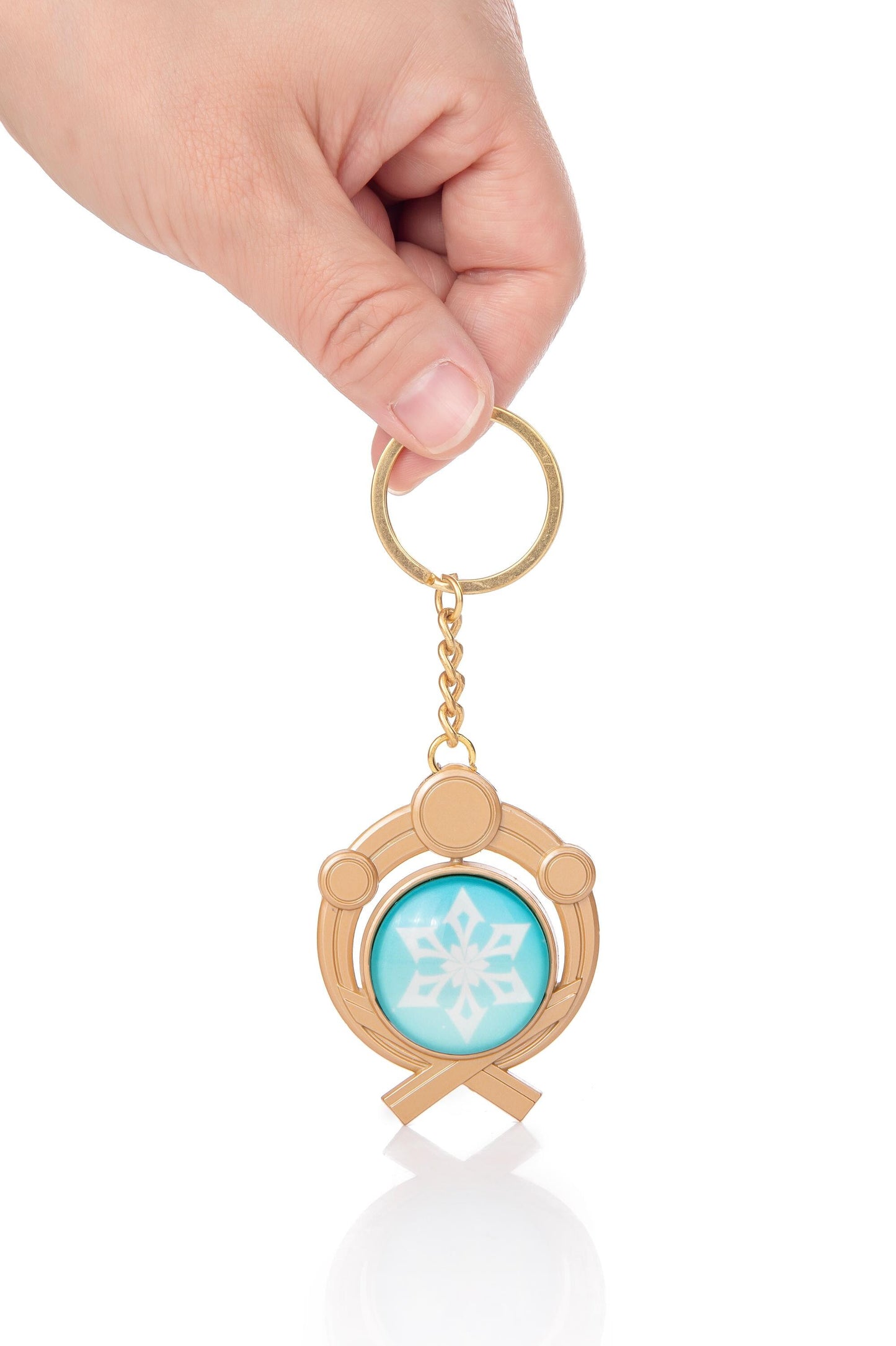 Hand-made Genshin glow-in-the-dark Keychain Vision Pyro Key Chain Gold Toy Figure Key Chain Genshin Character Cosplay Accessories