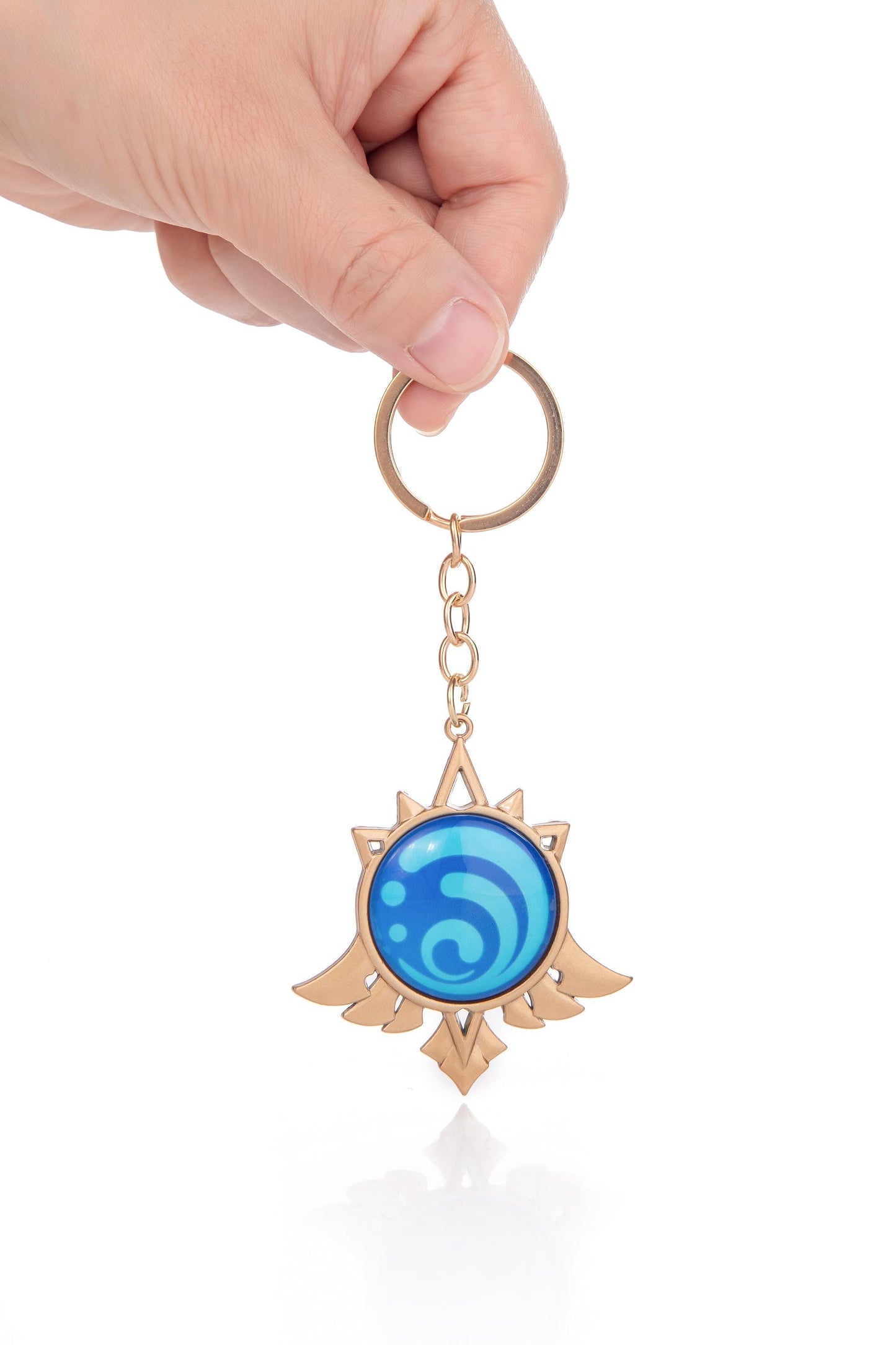 Hand-made Genshin glow-in-the-dark Keychain Vision Pyro Key Chain Gold Toy Figure Key Chain Genshin Character Cosplay Accessories