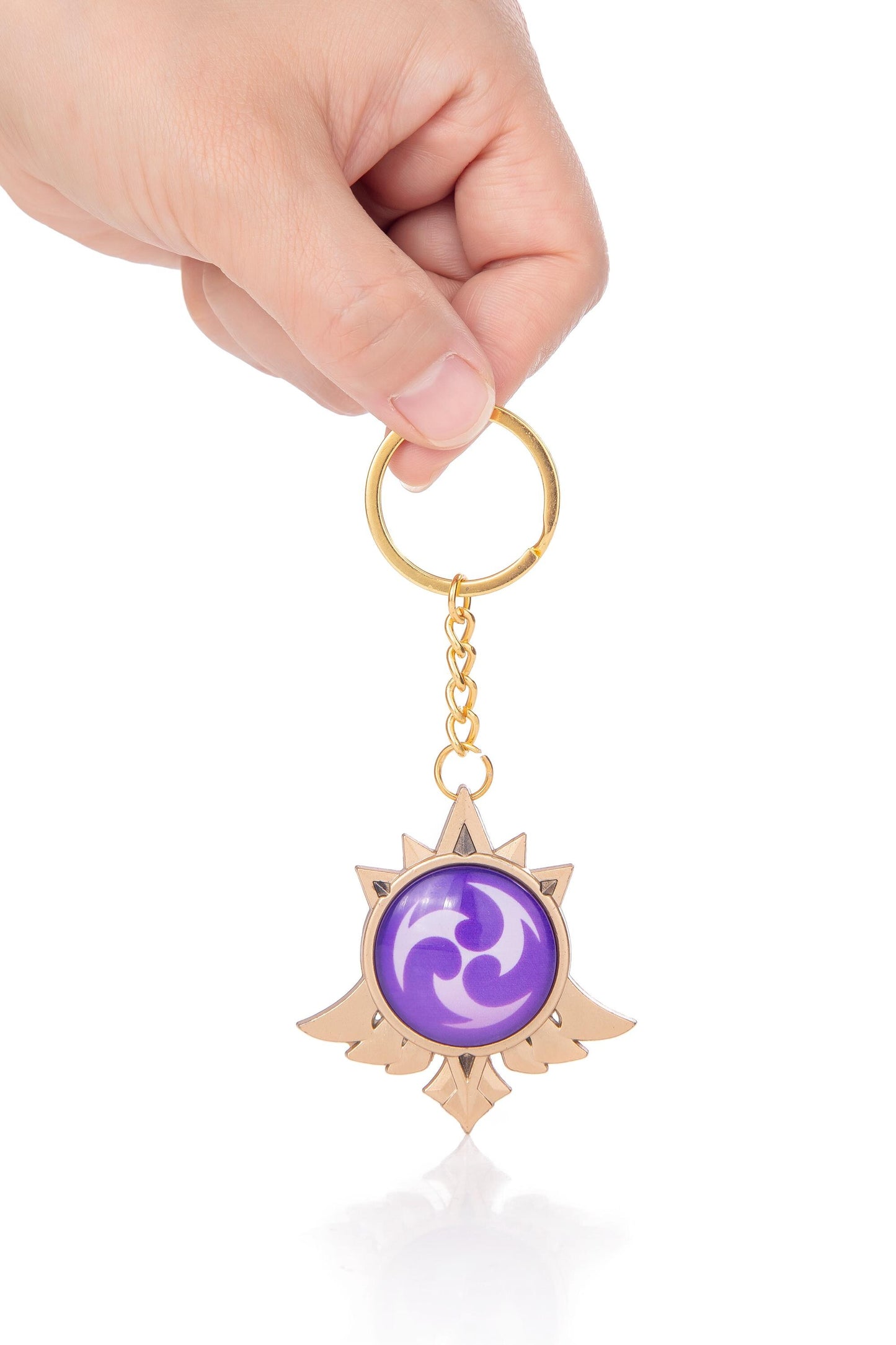 Hand-made Genshin glow-in-the-dark Keychain Vision Pyro Key Chain Gold Toy Figure Key Chain Genshin Character Cosplay Accessories