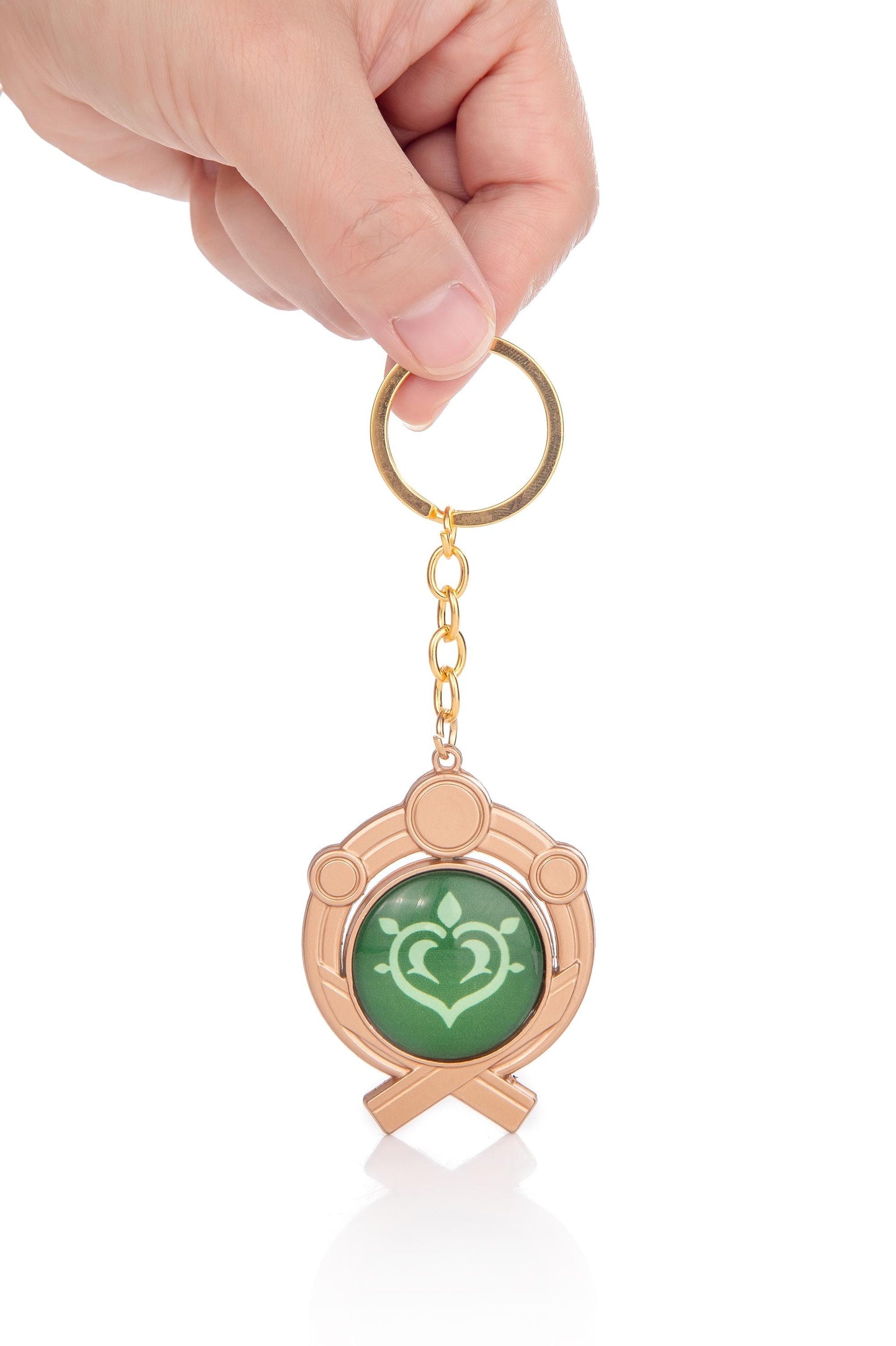 Hand-made Genshin glow-in-the-dark Keychain Vision Pyro Key Chain Gold Toy Figure Key Chain Genshin Character Cosplay Accessories