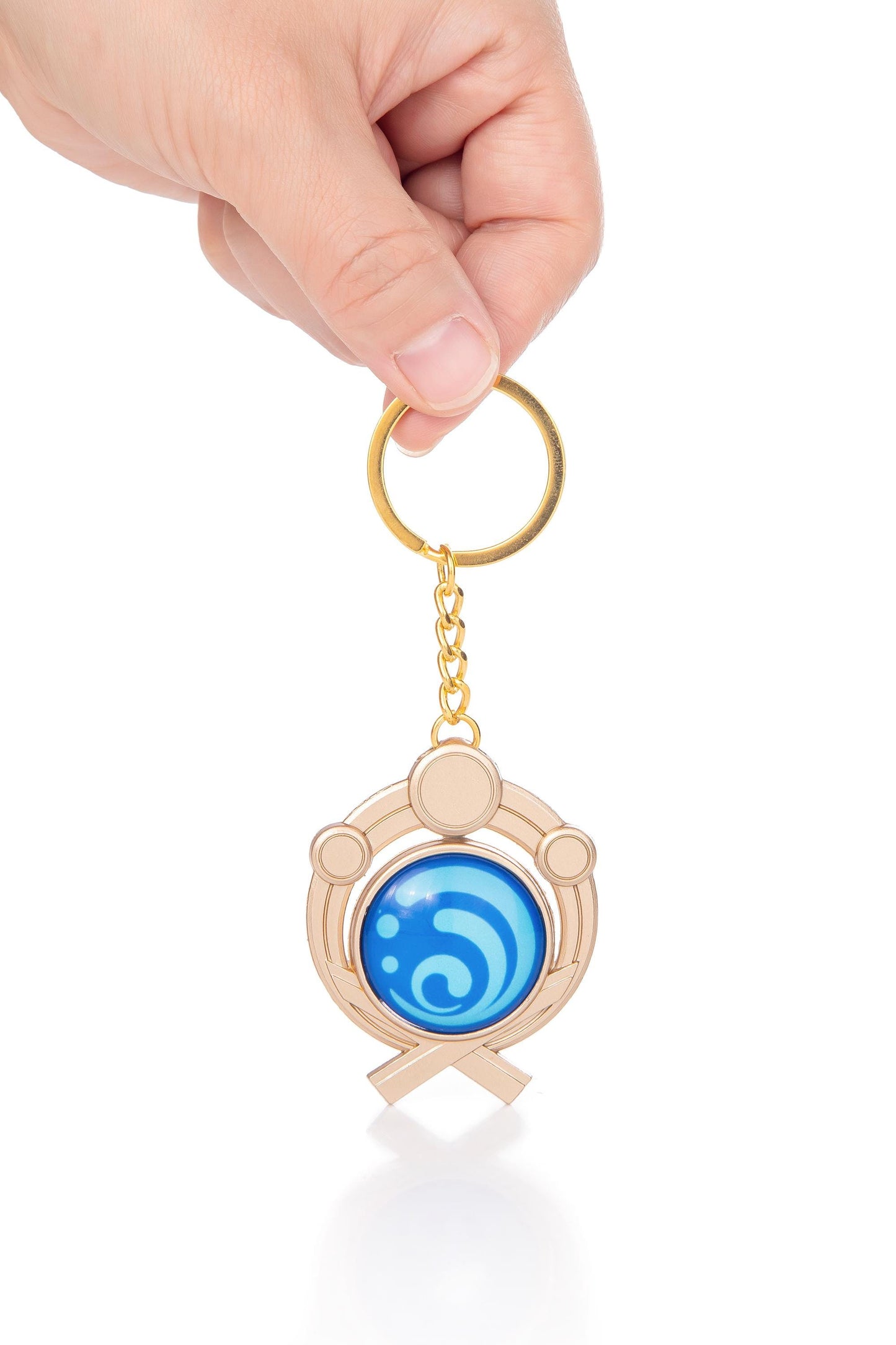 Hand-made Genshin glow-in-the-dark Keychain Vision Pyro Key Chain Gold Toy Figure Key Chain Genshin Character Cosplay Accessories