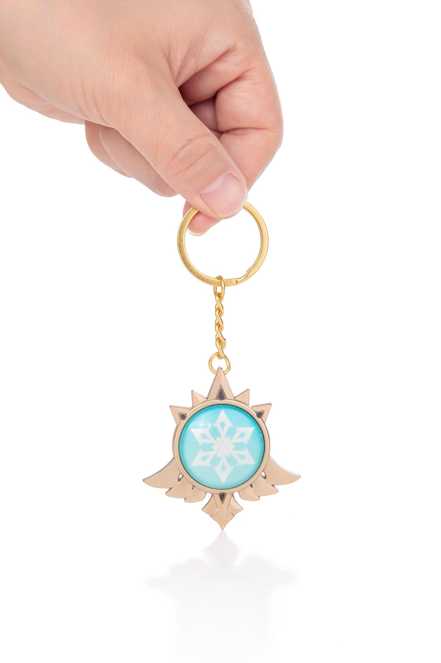 Hand-made Genshin glow-in-the-dark Keychain Vision Pyro Key Chain Gold Toy Figure Key Chain Genshin Character Cosplay Accessories