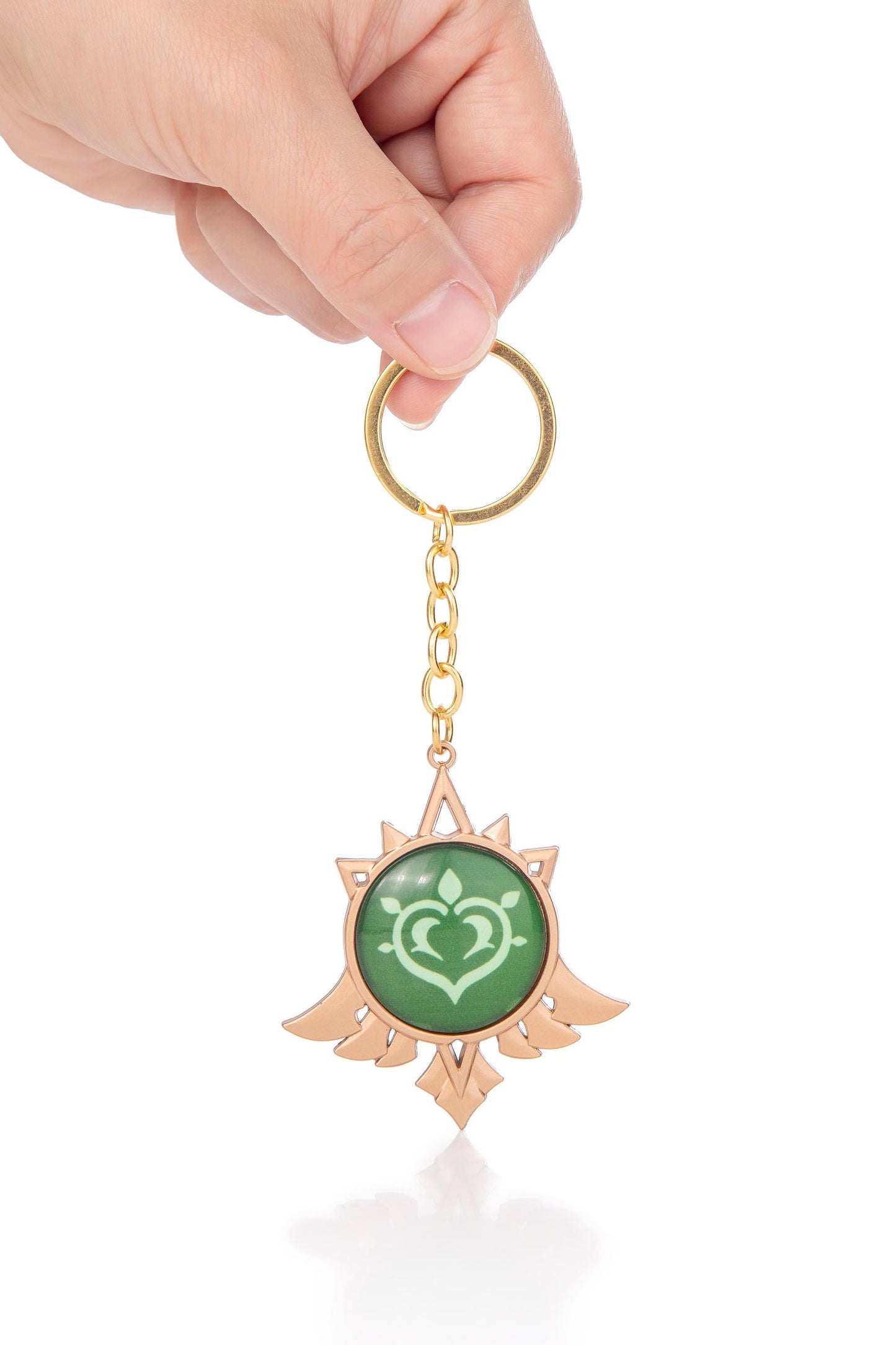 Hand-made Genshin glow-in-the-dark Keychain Vision Pyro Key Chain Gold Toy Figure Key Chain Genshin Character Cosplay Accessories