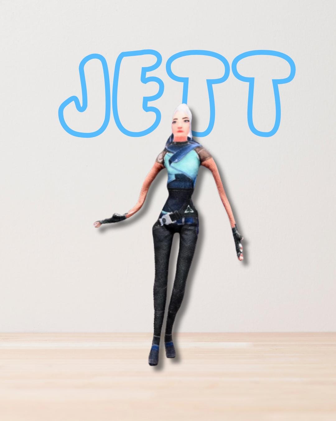 Valorant wired skeleton agent movable hand and foot
