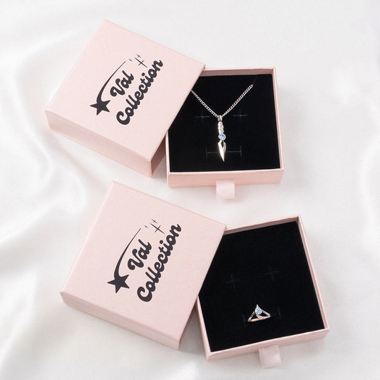 Jett Necklace and Sage ring |Val Collection