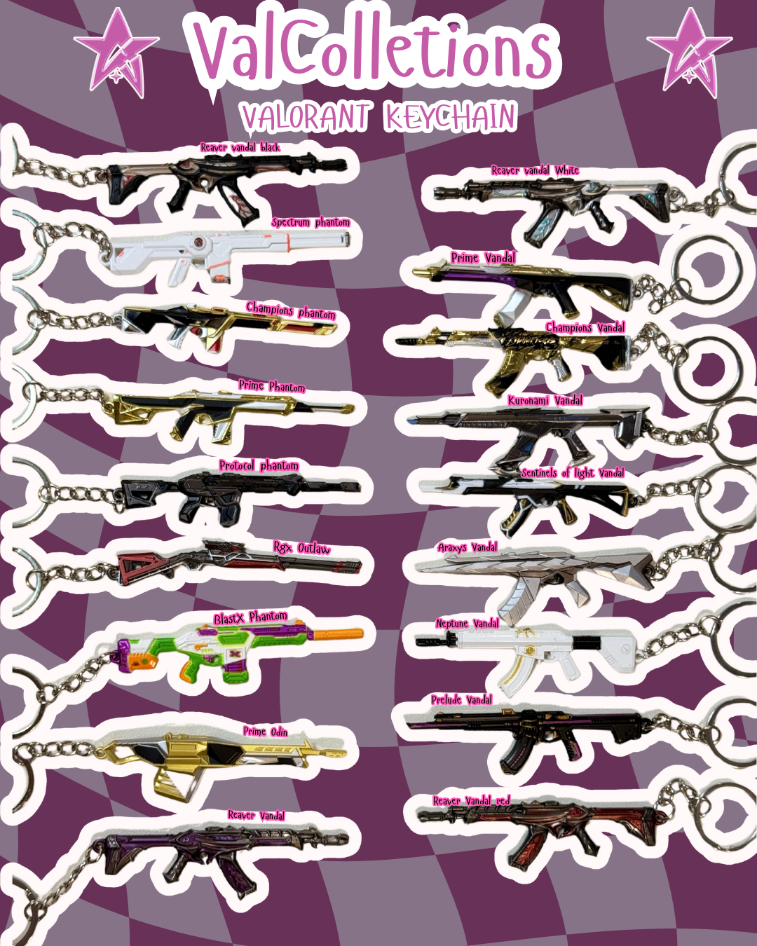 Valorant Gun and knife keychain 7-9cm