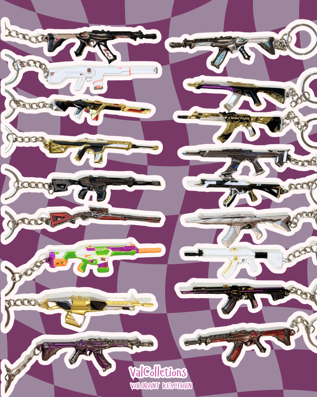 Valorant Gun and knife keychain 7-9cm