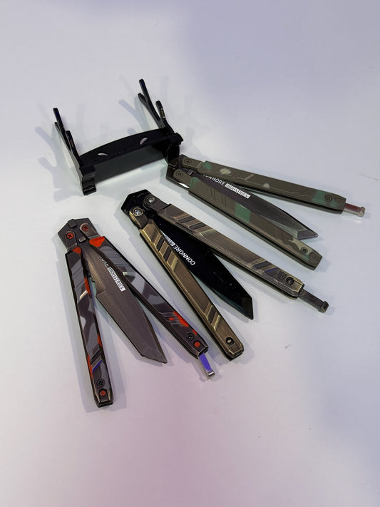 Recon Butterfly Knife Replica - 21cm Metal Tactical Balisong (Blunt)