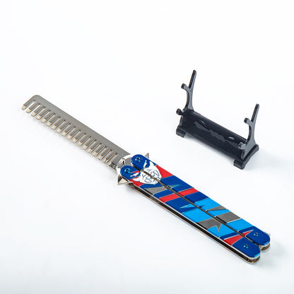 UPGRADED Yoru Butterfly Knife - 25cm Metal Valorant Trainer (Dull)