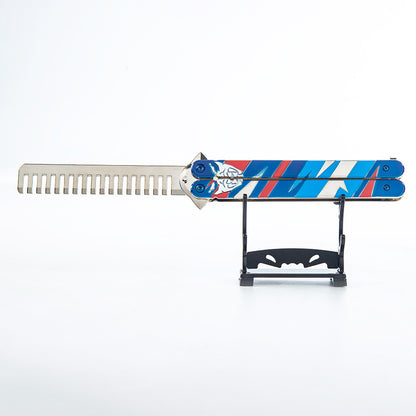 UPGRADED Yoru Butterfly Knife - 25cm Metal Valorant Trainer (Dull)