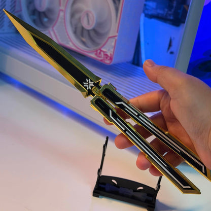 VALORANT Champions 2025 Butterfly Knife IRL Replica – 1:1 Metal Cosplay Prop – Blunt Melee