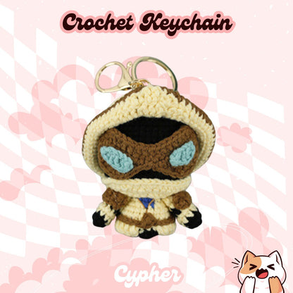 Crochet Keychain Valorant Agents / Sage crochet / Jett Crochet / Cypher Crochet / Killjoy Crochet