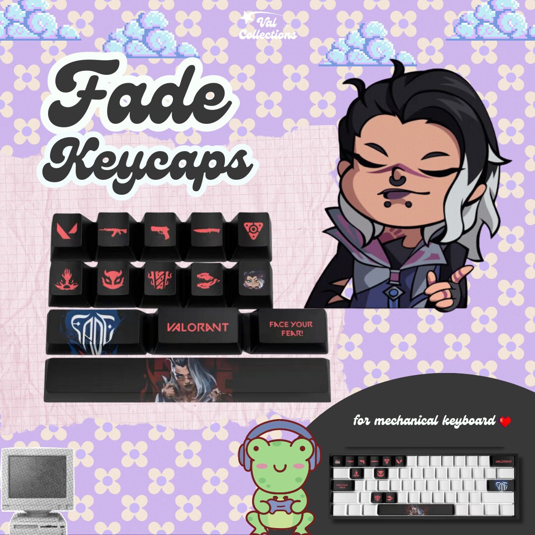 Fade Valorant agent keycaps