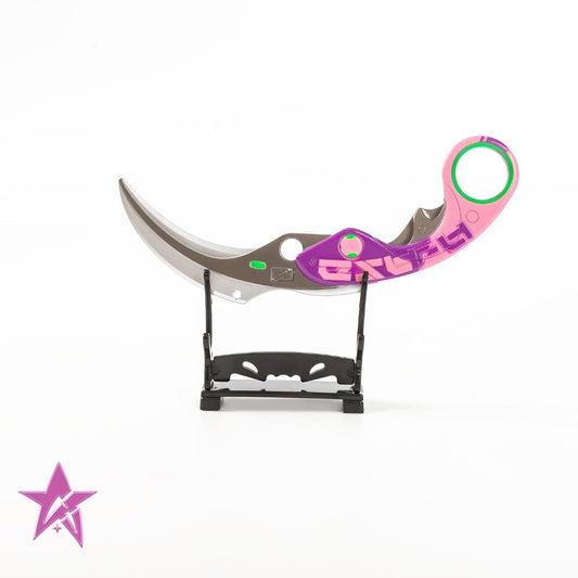 Velocity karambit toy cosplay blunt valo collections 3d printed alloy FREE STAND