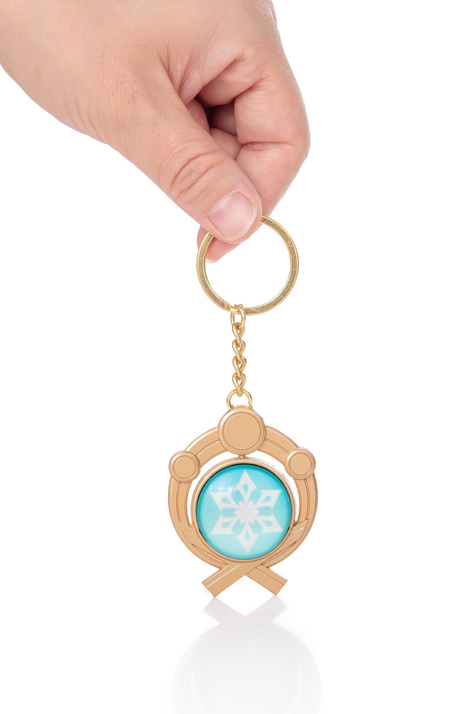 Hand-made Genshin glow-in-the-dark Keychain Vision Pyro Key Chain Gold Toy Figure Key Chain Genshin Character Cosplay Accessories