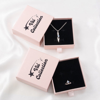 Jett Necklace and Sage ring |Val Collection