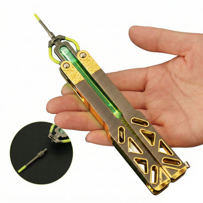 Apex Legends Octane Heirloom - Metal Butterfly Knife (Blunt) with Stim Vial
