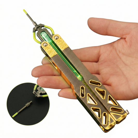 Apex Legends Octane Heirloom - Metal Butterfly Knife (Blunt) with Stim Vial