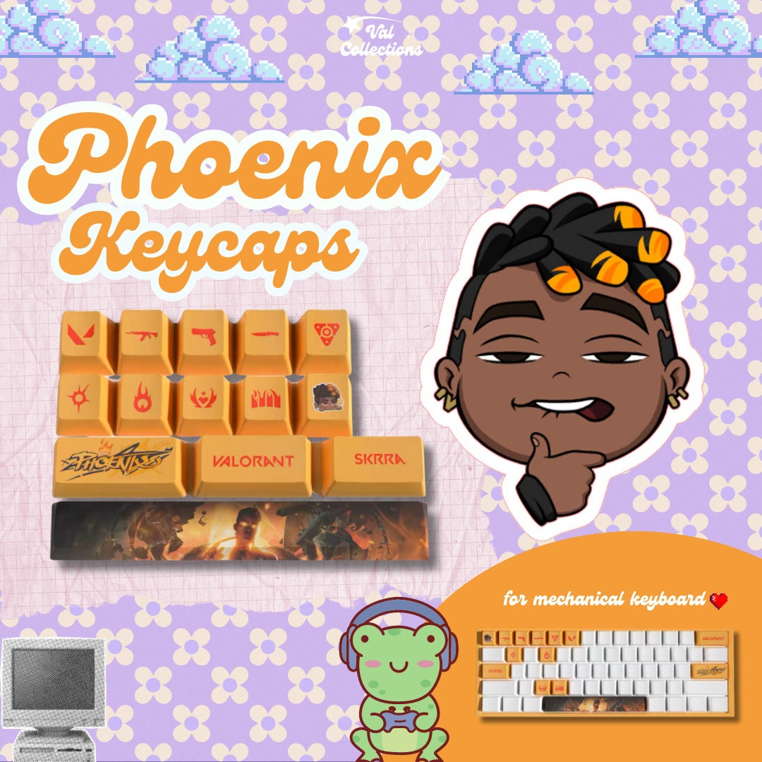 Phoenix Valorant agent keycaps