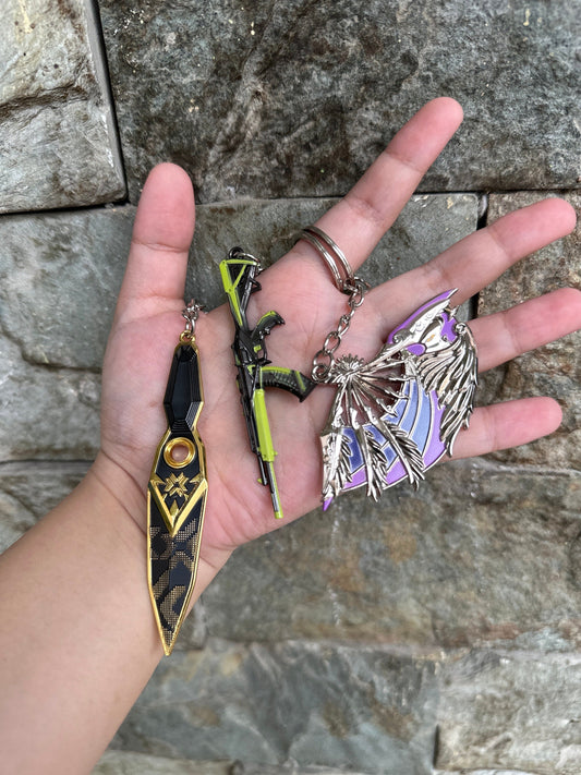 Valorant Keychain | spectrum phantom | champions kunai | radiant entertainment | araxys vandal | Rgx vandal keychain